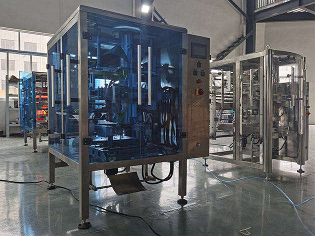 máquina de embalagem automática de alimentos congelados forma vertical, preenchimento e selagem